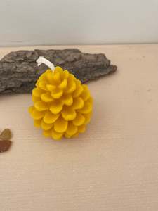 Pinecone Beeswax Candle