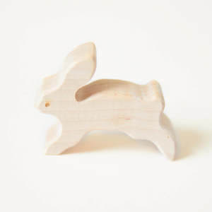 WOOD EASTER BUNNY RABBIT ~ SARAH'S SILKS