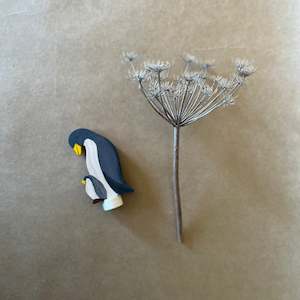 Deluxe Penguin Handpainted ~ Celebration Ring Decoration ~ Grimms