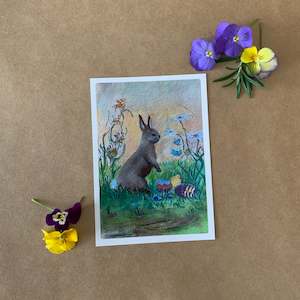 EASTER HARE POSTCARD ~ MARGARET HUNT