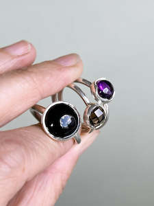 Silver Ring with Bezel Set Gemstone Workshop