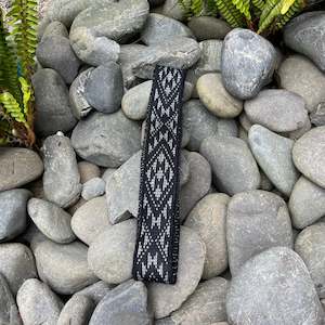 Black with Silver Thread Pātiki