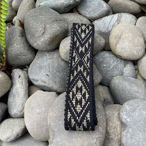 Black with Gold Thread Pātiki