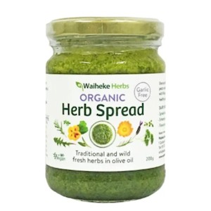 Waiheke Herbs Spread Garlic Free 200g