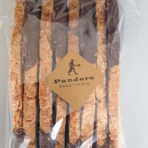 Pandoro Dark Choc Almond & Ginger Choc Dipped Biscotti