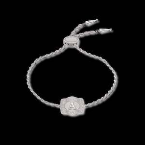 Spurwest Ultra Mini Belt Buckle Bracelet (Initial) Silver