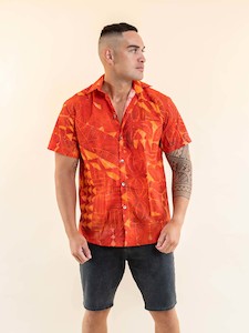 Taputu Shirt - Burnt Tiger Lily