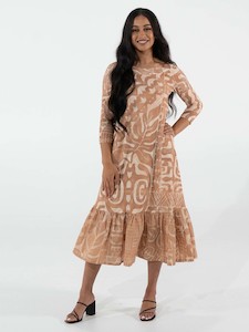 Internet only: Hinanui Dress - Sandstone