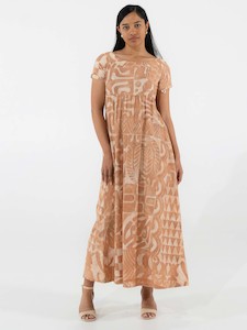 Tarani Dress Long - Sandstone