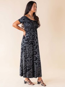 Internet only: Tarani Dress Long - Tahitian Black Pearl