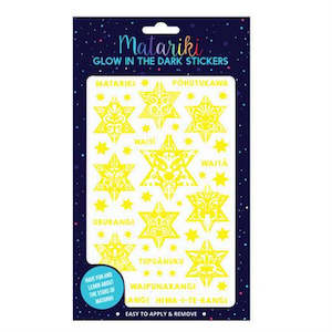 Matariki Glow in the dark Stickers 170x275mm