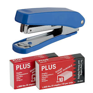 Plus Stapler + 2000 Staples PS10E BLUE