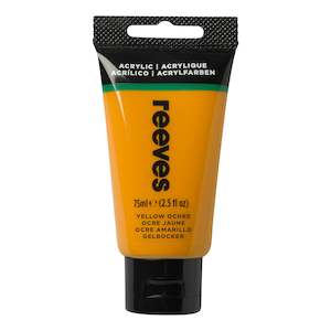 Postshop: REEVES FINE ACRYLIC 75ML YELLOW OCHRE