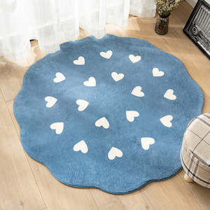 Heart in Floral Shape Kids Room Rug | Kids Play Mat (80cm)