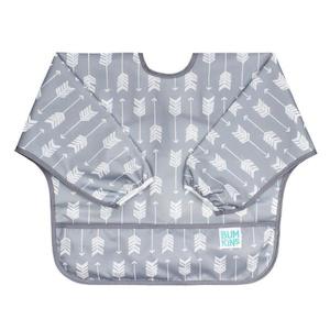 Internet only: Bumkins Waterproof Sleeved Bib - Grey Arrow