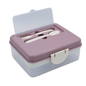 Melii 2 Tier Bento Box - Luxe Pink (Utensils Included)