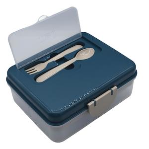 Melii 2 Tier Bento Box - Luxe Blue (Utensils Included)