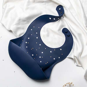 Waterproof Silicone Baby Feeding Bibs - Stars