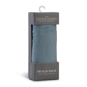 The Little Linen Co. Muslin Wrap Solids Barklife Dog Dusty Blue (1pcs)