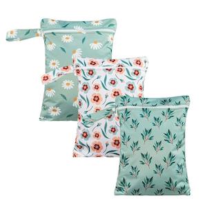 Floral & Leaf Eco-Friendly Large Wet Bag (3 Pack)