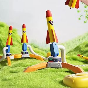 Rocket Launcher for Kids Air Rocket Toy - 6 Air Rockets Set (3 years+)