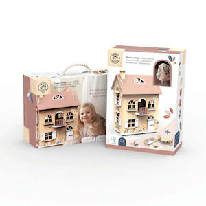 Speedy Monkey Flowers Cottage Dolls House with Starter Set (3-6 years)