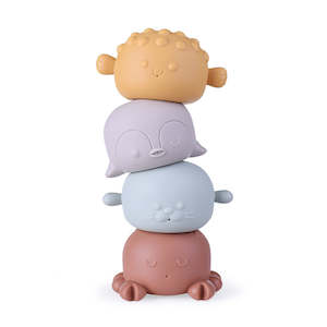 Internet only: Stackable Squeezy Silicone Bath Toys - Ocean Animals (6 months+)