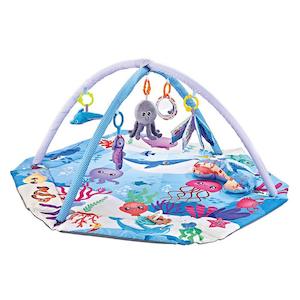 Multifunctional Baby Activity Gym Play Mat for Crawling and Playing - Ocean