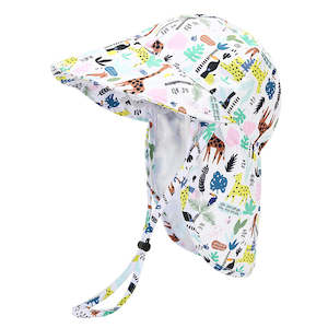 Large Brim Kids Sun Hat with Neck Protection - Bug | Bear | Wild Animals (1-3 years)