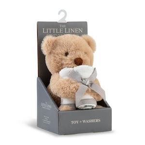 The Little Linen Co. Nectar Bear Plush Toy & Washers Gift Set