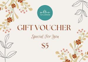 Taylorson $5 Gift Voucher