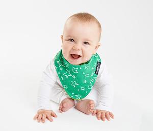 Fashion Bandana: Baby Wonder Bib (4-36 months) - Green Stars/Lime