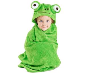 Delightful Kiddie Hooded Towel - Frog