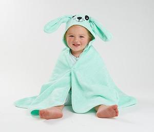 Delightful Kiddie Hooded Towel - Mint Bunny (120x60cm)