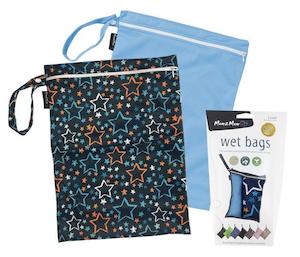 Mum 2 Mum Wet Bags (2 Pack) - Stars & Sky Blue