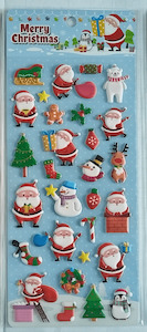 Assorted 3D Puffy Christmas Decorative Stickers (Available in 8 Cute Designs)