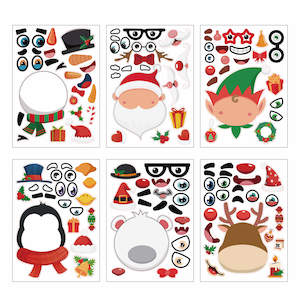 Christmas Santa, Snowman, Reindeer & More Stickers Set - 12 Sheets of Festive Decorative Fun