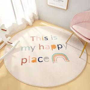 Internet only: Kids Room Rug - This is my happy place 80cm