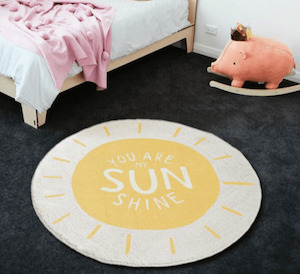 Kids Room Rug | Nursery Room Decor - You Are My Sunshine 80cm