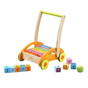 Internet only: Classic World Baby Walker with Construction Toy Blocks