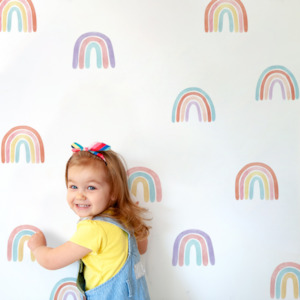 Rainbow Wall Decals - 36pcs