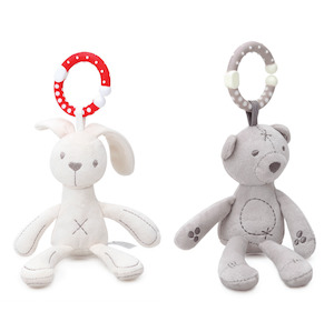 Baby Crib Rattle Toy | Stroller Hanging Toys - Bear & Bunny