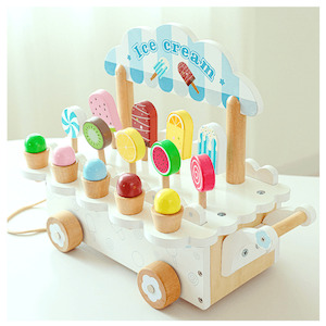 Internet only: Ice-Cream Truck Stall Pretend-Play Wooden Toy Set (3 years+)