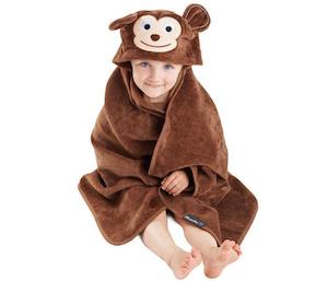 Delightful Kiddie Hooded Towel - Chocolate Monkey