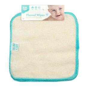 Reusable Baby Wipes - Natural/Aqua Trim