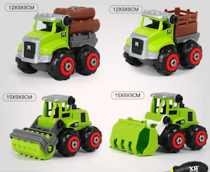 DIY Rebuildables Farming Vehicles Toy Set (4 Pack) - 3 years +