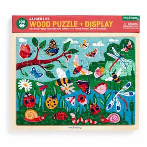 Mudpuppy Garden Life - Wood Puzzle + Display (100pc Jigsaw)