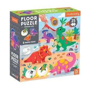 Dinosaur Park 25pcs Floor Puzzle with Shaped Pieces