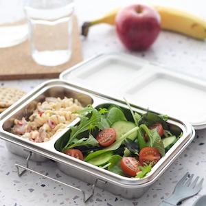 Internet only: Nestling Stainless Steel Duo Bento Box