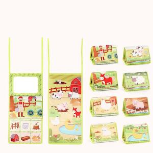 Engaging Tummy Time Toy - Baby Sensory Mirror - Farm Animals